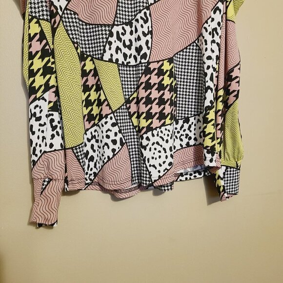 Ashley Stewart | Women's Mixed Print Drama Puff Sleeved Top (Size 14/16) - Picture 11 of 11